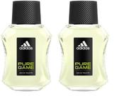 Perfume adidas Pure Game Eau De Toilette 50 ml para homens (pacote com 2)