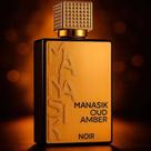 Perfume Árabe Manasik Oud Amber Noir EDP 100ml Oriental Amadeirado Luxuoso e Marcante Perfume Árabe Manasik Oud Amber Noir EDP 100ml Oriental Amadeirado Luxuoso e Marcante