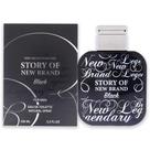 Perfume New Brand Story Of Black EDT Spray 100mL para homens