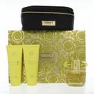 Perfume Versace Yellow Diamond EDT 100ml, conjunto de 4 peças com estojo