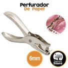 Perfurador Alicate De Papel Fura Até 8 Folhas 6mm Metal Aço Resistente Único Furo Perfurador Alicate De Papel Fura Até 8 Folhas 6mm Metal Aço Resistente Único Furo