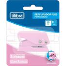 Perfurador de metal p/10fls p206 rosa claro tilibra