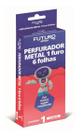 Perfurador de Papel Futuro Metal 1 Furo Para até 6 Folhas