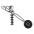 Perfurador de Solo Branco BPS52 Com Suporte Roda e Broca 20cm