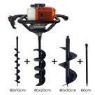 Perfurador de Solo Gasolina 52cc 2,5HP com Brocas 10 + 20+ 30cm + Extensão 60cm Carbon Fak