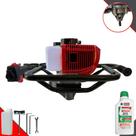 Perfurador de Solo Máquina Fura Terra Trado Motorizado Sem Broca Anmax GD520B À Gasolina 2 Tempos 52cc 2,2HP 7.000rpm Profissional + ÓLEO STIHL 2T