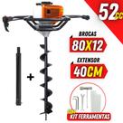 Perfurador de Solo Para Colocações de Cercas e Grades VPS520 Vulcan Broca 80x12cm + Extensor de 40cm