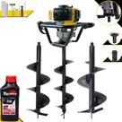 Perfurador de Solo Profissional Lynus PSL517 À Gasolina Motor 2T 52cc 1,8HP 9.000rpm de Alta Performance Com Empunhadura Ergonômica + Brocas 80x20cm, 80x25cm e 80x30cm + ÓLEO TOYAMA 2T