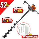Perfurador de Solo Profissional Para Construção Civil Vulcan VPS520 Broca 80x10cm + Extensor de 50cm