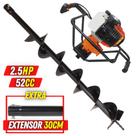 Perfurador de Solo Profissional Vulcan VPS520 2T 52cc 2,5cv com Broca 80x10cm + Extensão 30cm