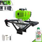 Perfurador de Solo Sem Broca Máquina Fura Terra Trado Motorizado Menegotti MPS52 À Gasolina 2T 52cc 1,8HP de Potência 9.000rpm Alta Performance Com Empunhadura Ergonômica + ÓLEO STIHL EXTRA