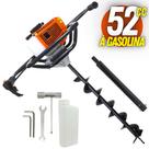Perfurador de Solo Vulcan VPS520 Broca 80x10cm + Extensor 50cm Para Plantio e Cultivo de Hortaliças