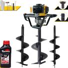 Perfurador Perfuratriz de Solo À Gasolina Lynus PSL-517 52cc 1,8HP de Alta Potência, Rotação e Performance Ideal Para Todos os Trabalhos Com Brocas 80X20cm, 80X25cm e 80X30cm + ÓLEO TOYAMA FG50 2T