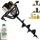 Perfurador Perfuratriz de Solo Lynus PSL517 À Gasolina 2T 52cc 1,8HP Alta Rotação e Performance Empunhadura Ergonômica Com Broca 80x20cm Para Mourões e Construção Civil + ÓLEO STIHL 8017 2T