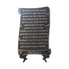 Pergaminho Decorativo com Suporte - Pai Nosso para Escritório, Mesa, Sala, Altar e Quarto