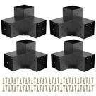Pergola Brackets Woodworks Pergola, 3 vias, ângulo reto, pacote com 4