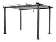 Pergolado Alumínio Cinza - Cobertura Retrátil - 2,5x4x2,8m