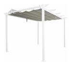 Pergolado Aluminio Cinza E Branco 258x400x282 Cm Importado