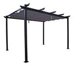 Pergolado Aluminio Toldo Retratil 400x300cm Preto - Outdoor