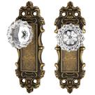 Perillas de Puerta Decorativas CEYMIO Bronce Antiguo con Cristal Paquete de 2