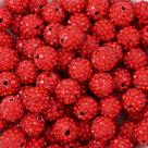 Perlas Craft Beads BB Beadthoven 100 unidades 10 mm de strass rojo