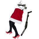 Perna Mamae Noel Natal Arvore Natalina Movimento Chute Flexivel Decoraçao Janela Porta Vitrine Cenario Vila Loja Casa
