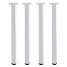 Pernas de mesa de metal ajustáveis QLLY 76 cm brancas, conjunto de 4 Pernas de mesa de metal ajustáveis QLLY 76 cm brancas, conjunto de 4