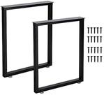Pernas de mesa de metal TIEOU 71 cm de altura 61 cm de largura pretas