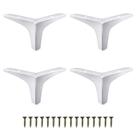 Pernas de móveis GOSCHE 10 cm em metal cromado, conjunto de 4