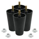 Pernas de móveis Murtenze 13 cm, plástico preto, 4 peças Pernas de móveis Murtenze 13 cm, plástico preto, 4 peças