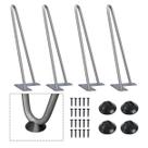 Pernas de móveis SMARTSTANDARD 30 cm, metal pesado, 4 peças, cinza