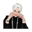 Pérola Branco Modal Hijab Moda Feminina Abaya Jersey Lenço De Cabeça Turbante Vestido
