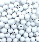 Perola Emborrachada 8mm Com Furo Cor Branco Para Artesanato