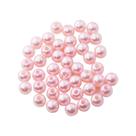 Pérola inteira abs c/ furo 3/4/5/6/8/10/12mm - Rosa Claro - c/250gr - MM Biju