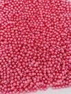 Perolas Abs Inteira 3mm C/ Furo Cor Rosa 50 Gramas