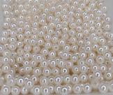 Perolas Abs Inteira 6mm C/ Furo Cor Creme 50 Gramas