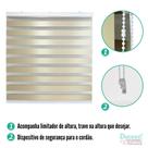 Persiana Pronta Rolo Zebra Semi Blackout 140L x 150A Dourada - Fácil Instalação