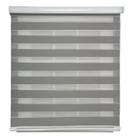 Persiana Rolo Double Vision Zebra 1,60L X 1,60A Cinza Escuro