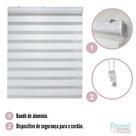 Persiana Rolo Double Vision Zebra 160larg x 160altcom bando Pronta para Instalar