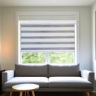 Persiana Rolo Duplo Zebra Sunny Linho 160 (L) x 160 (A) Cortina Double Vision C/ Bandô 1,60 X 1,60