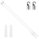 Persianas verticais de fibra de vidro brancas Blind Wand Boon 36 cm (2 unidades)