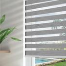 Persianas Zebra Joydeco sem fio cinza 100% poliéster 56x190cm