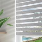 Persianas Zebra Joydeco sem fio de camada dupla cinza 86x190cm
