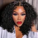 Peruca Abhayy Bob 40cm Cabelo humano 200% densidade Deep Wave Peruca Abhayy Bob 40cm Cabelo humano 200% densidade Deep Wave