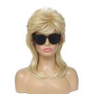Peruca adequada Joe Dirt Mullet Light Blonde Sintética