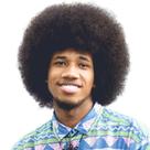 Peruca Afro BECUS para Homens Negros - Cabelo Humano 20cm