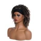 Peruca Afro Curly, faixa de cabelo sintético de 20 cm para mulheres