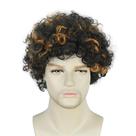 Peruca Afro Curly para homens com listras destacadas de 25 cm e fofa