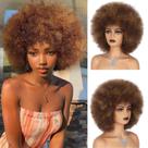 Peruca afro Wallden Hair para mulheres negras dos anos 70, curta afro puff