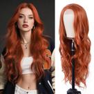Peruca Aida ble Long Ginger Wavy 66 cm para cabelos sintéticos femininos